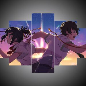 Your Name #2 - Anime 5 Panel Canvas Art Wall Decor