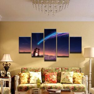 Your Name Kimi No Na Wa- Anime 5 Panel Canvas Art Wall Decor