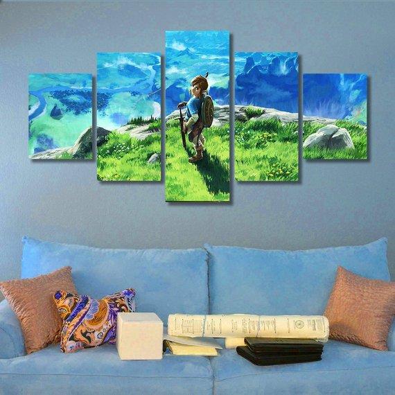 Zelda 03 - Gaming 5 Panel Canvas Art Wall Decor Zelda 03 - Gaming 5 Panel Canvas Art Wall Decor