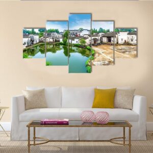 Zhuge Bagua Village Scenic Area - Nature 5 Panel Canvas Art Wall Decor