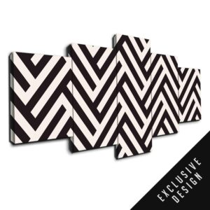 Zigzagger - Abstract 5 Panel Canvas Art Wall Decor