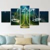 Zodiac - Libra #1 - Abstract 5 Panel Canvas Art Wall Decor