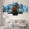 Zombie 09 - Movie 5 Panel Canvas Art Wall Decor