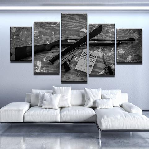 Zombie Survival Guide - Army 5 Panel Canvas Art Wall Decor Zombie Survival Guide - Army 5 Panel Canvas Art Wall Decor