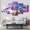 Zombies Shooter - Gaming 5 Panel Canvas Art Wall Decor