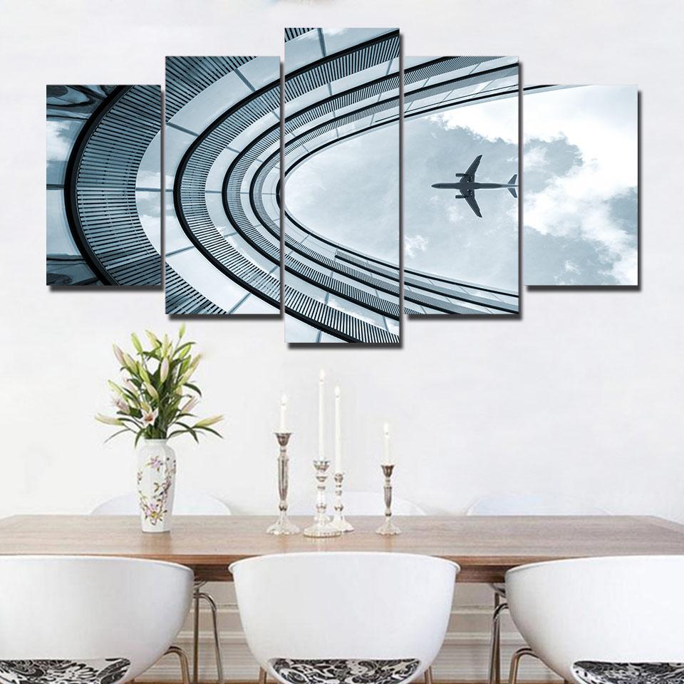 aircraft in sky 01 - Aircraft 5 Panel Canvas Art Wall Decor aircraft in sky 01 - Aircraft 5 Panel Canvas Art Wall Decor