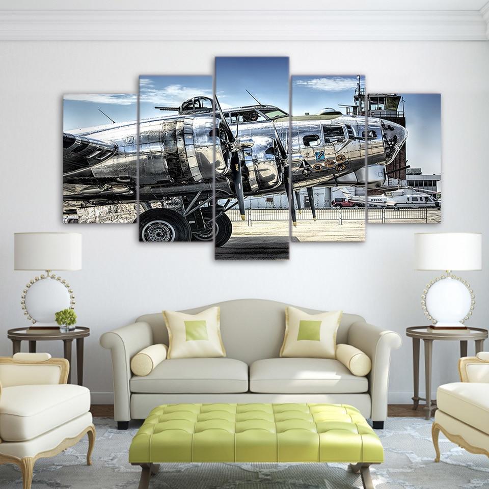 airplane military vehicle - Aircraft 5 Panel Canvas Art Wall Decor airplane military vehicle - Aircraft 5 Panel Canvas Art Wall Decor