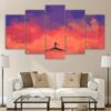 alone minimal - Abstract 5 Panel Canvas Art Wall Decor