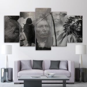 americanos - Abstract 5 Panel Canvas Art Wall Decor