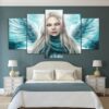 angel girl wings - Abstract 5 Panel Canvas Art Wall Decor