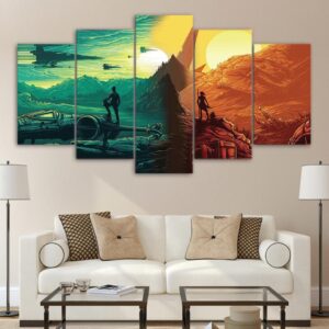animation Warfare - Movie 5 Panel Canvas Art Wall Decor