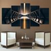 architecture tunnel subway lights - Nature 5 Panel Canvas Art Wall Decor