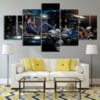 back to the future 01- Movie 5 Panel Canvas Art Wall Decor