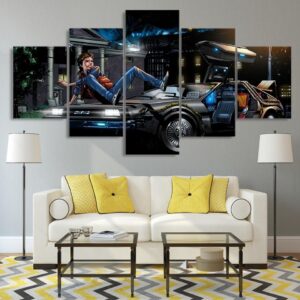 back to the future 01- Movie 5 Panel Canvas Art Wall Decor