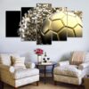 basketball energy flame - Sport 5 Panel Canvas Art Wall Decor