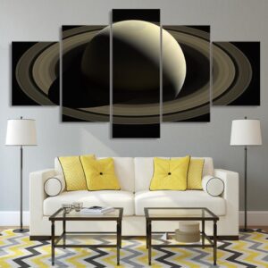 beautiful Saturn - Space 5 Panel Canvas Art Wall Decor