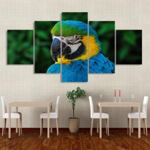 beautiful parrot birds - Animal 5 Panel Canvas Art Wall Decor
