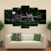 black guitar music - Music 5 Panel Canvas Art Wall Decor