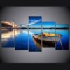 boat on the sea 01 - Space 5 Panel Canvas Art Wall Decor