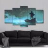 boat on the sea 03 - Space 5 Panel Canvas Art Wall Decor