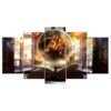 book Earth explosion - Abstract 5 Panel Canvas Art Wall Decor