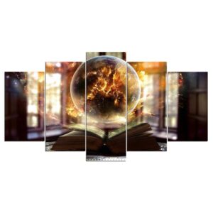 book Earth explosion - Abstract 5 Panel Canvas Art Wall Decor