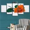 brilliant flower 1 - Nature 5 Panel Canvas Art Wall Decor