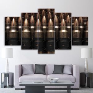 bullets 01 - Army 5 Panel Canvas Art Wall Decor