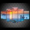 cantabria spain bay of biscay - Space 5 Panel Canvas Art Wall Decor
