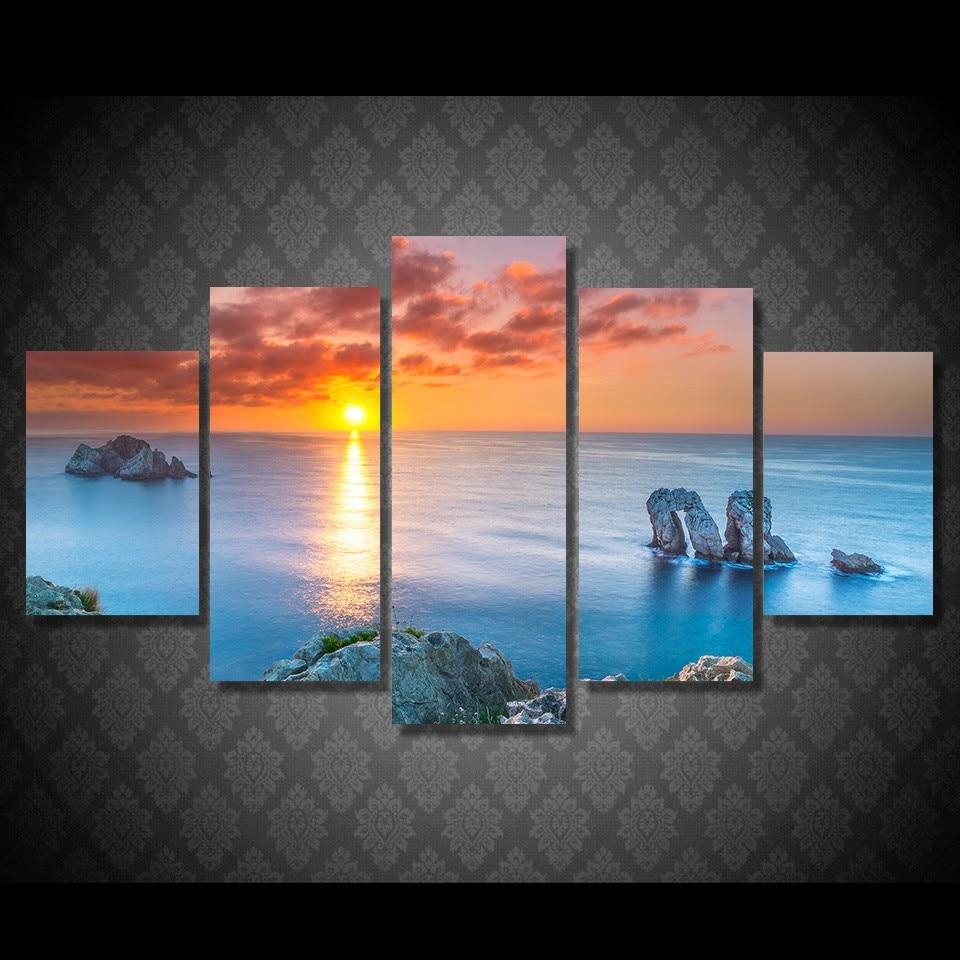 cantabria spain bay of biscay - Space 5 Panel Canvas Art Wall Decor cantabria spain bay of biscay - Space 5 Panel Canvas Art Wall Decor