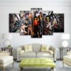 characters collection - Anime 5 Panel Canvas Art Wall Decor