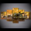 chinese tank - Army 5 Panel Canvas Art Wall Decor