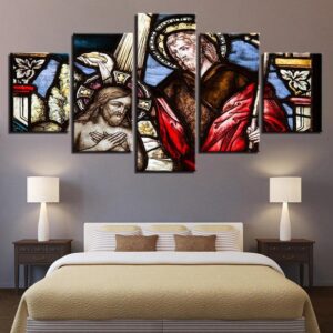 christ christian 01 - Christianity 5 Panel Canvas Art Wall Decor