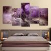 colors unreal clouds - Abstract 5 Panel Canvas Art Wall Decor