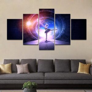 dance girl dream pigeon - Sport 5 Panel Canvas Art Wall Decor