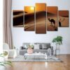 desert 02 - Animal 5 Panel Canvas Art Wall Decor