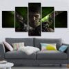 devil pistol man - Gaming 5 Panel Canvas Art Wall Decor