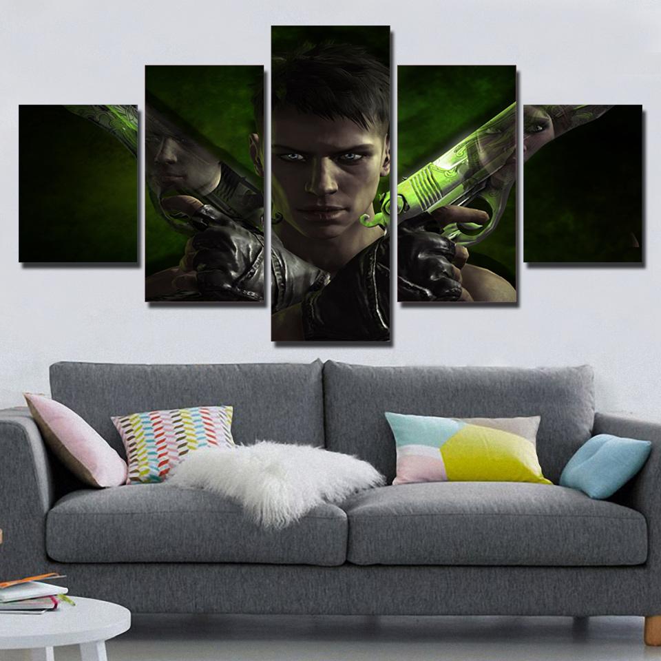 devil pistol man - Gaming 5 Panel Canvas Art Wall Decor devil pistol man - Gaming 5 Panel Canvas Art Wall Decor