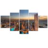 dubai skyline tile coaster - Nature 5 Panel Canvas Art Wall Decor