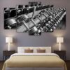 dumbbells fitness - Sport 5 Panel Canvas Art Wall Decor