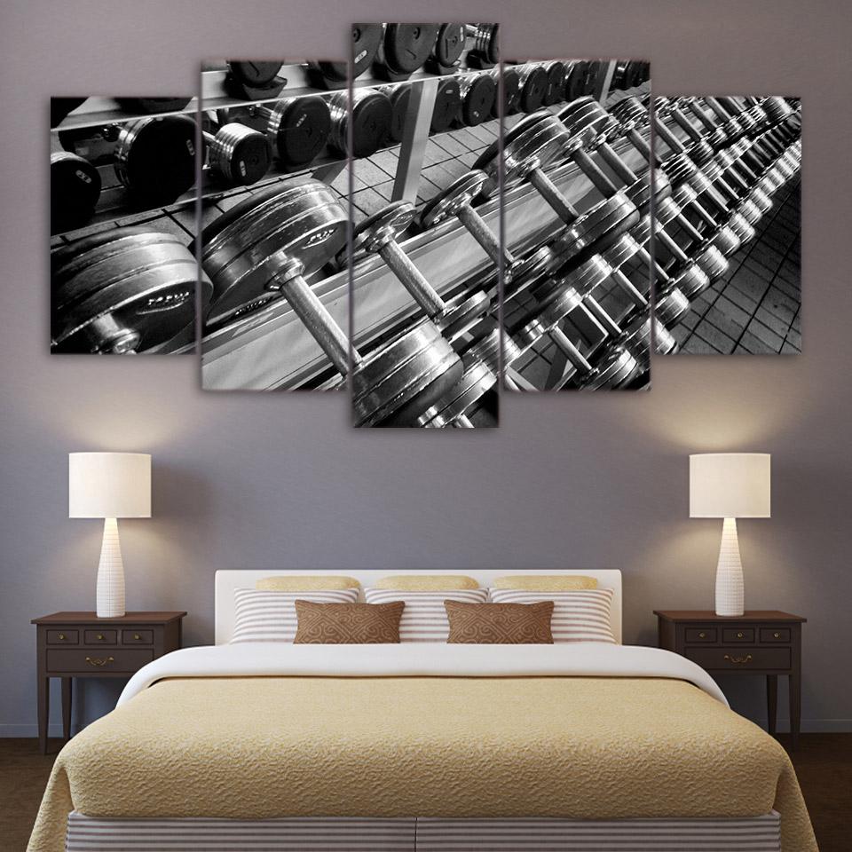 dumbbells fitness - Sport 5 Panel Canvas Art Wall Decor dumbbells fitness - Sport 5 Panel Canvas Art Wall Decor