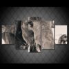 elephant side face - Animal 5 Panel Canvas Art Wall Decor
