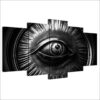 eye in car wheel - Abstract 5 Panel Canvas Art Wall Decor