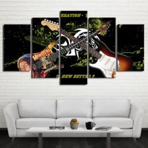 fantastic guitar - Music 5 Panel Canvas Art Wall Decor