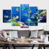 fish seabed 02 - Ocean 5 Panel Canvas Art Wall Decor