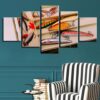 fishing hook 02 - Fishing 5 Panel Canvas Art Wall Decor