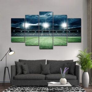 football field 01 - Sport 5 Panel Canvas Art Wall Decor