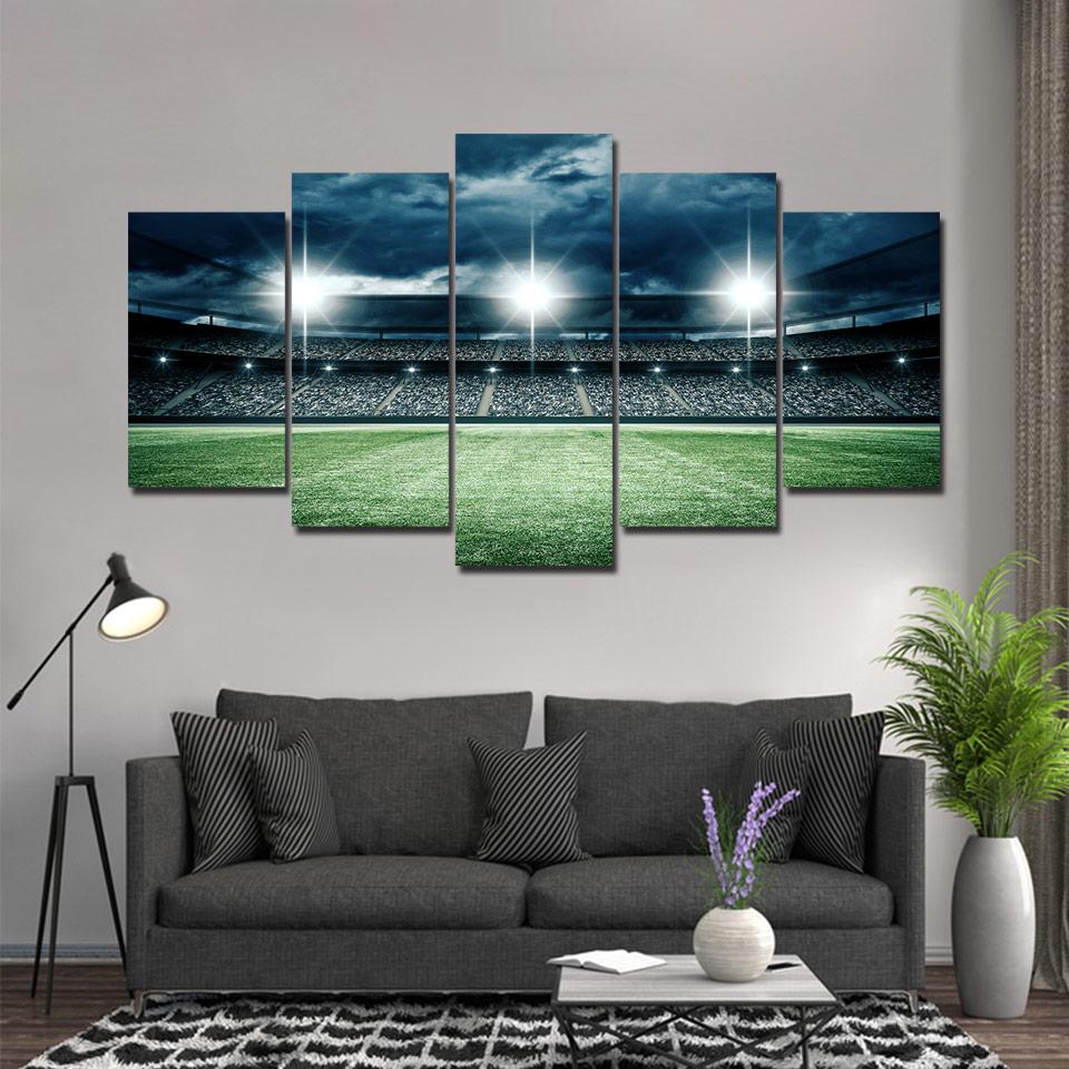 football field 01 - Sport 5 Panel Canvas Art Wall Decor football field 01 - Sport 5 Panel Canvas Art Wall Decor