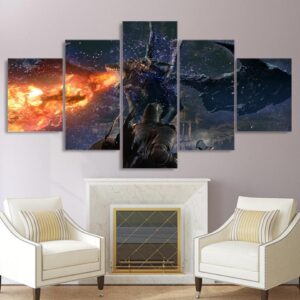 game Dark Soul 01 - Gaming 5 Panel Canvas Art Wall Decor