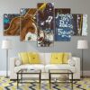 graffiti guitar 01 - Abstract 5 Panel Canvas Art Wall Decor